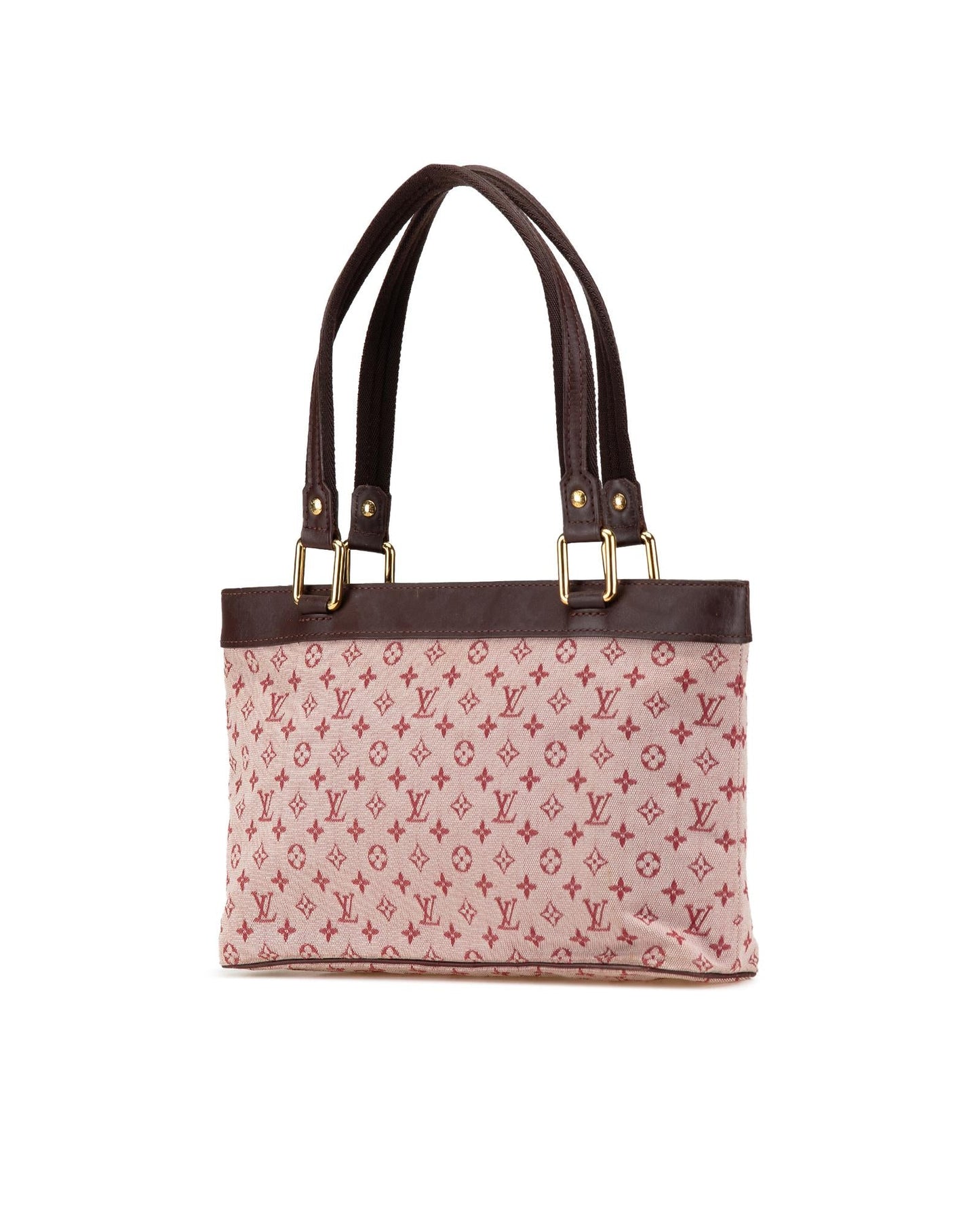 Monogram Canvas Lucille PM with Leather Trim and Top Zip Closure