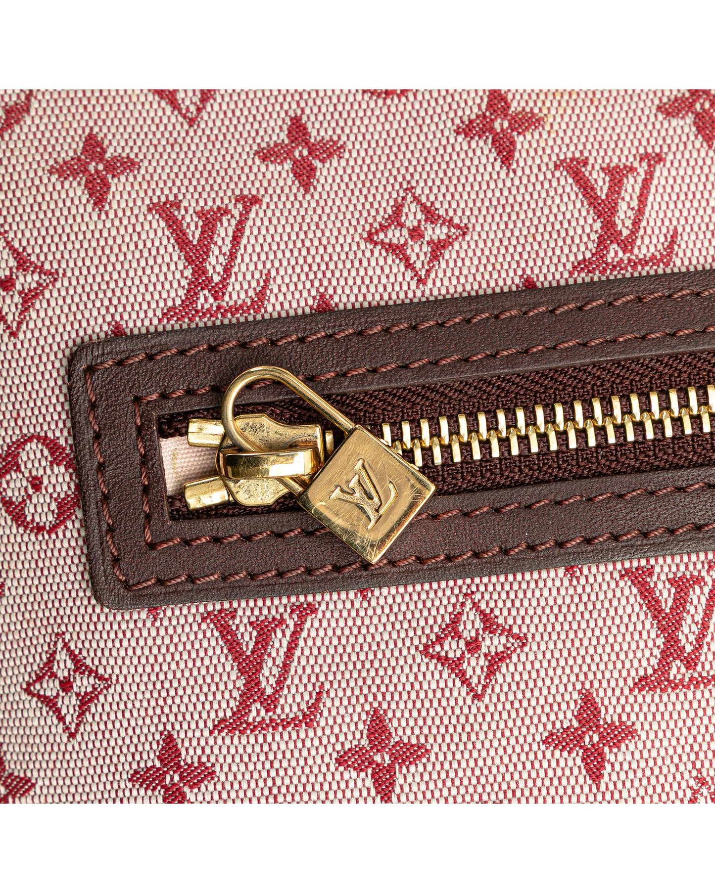 Monogram Canvas Lucille PM with Leather Trim and Top Zip Closure