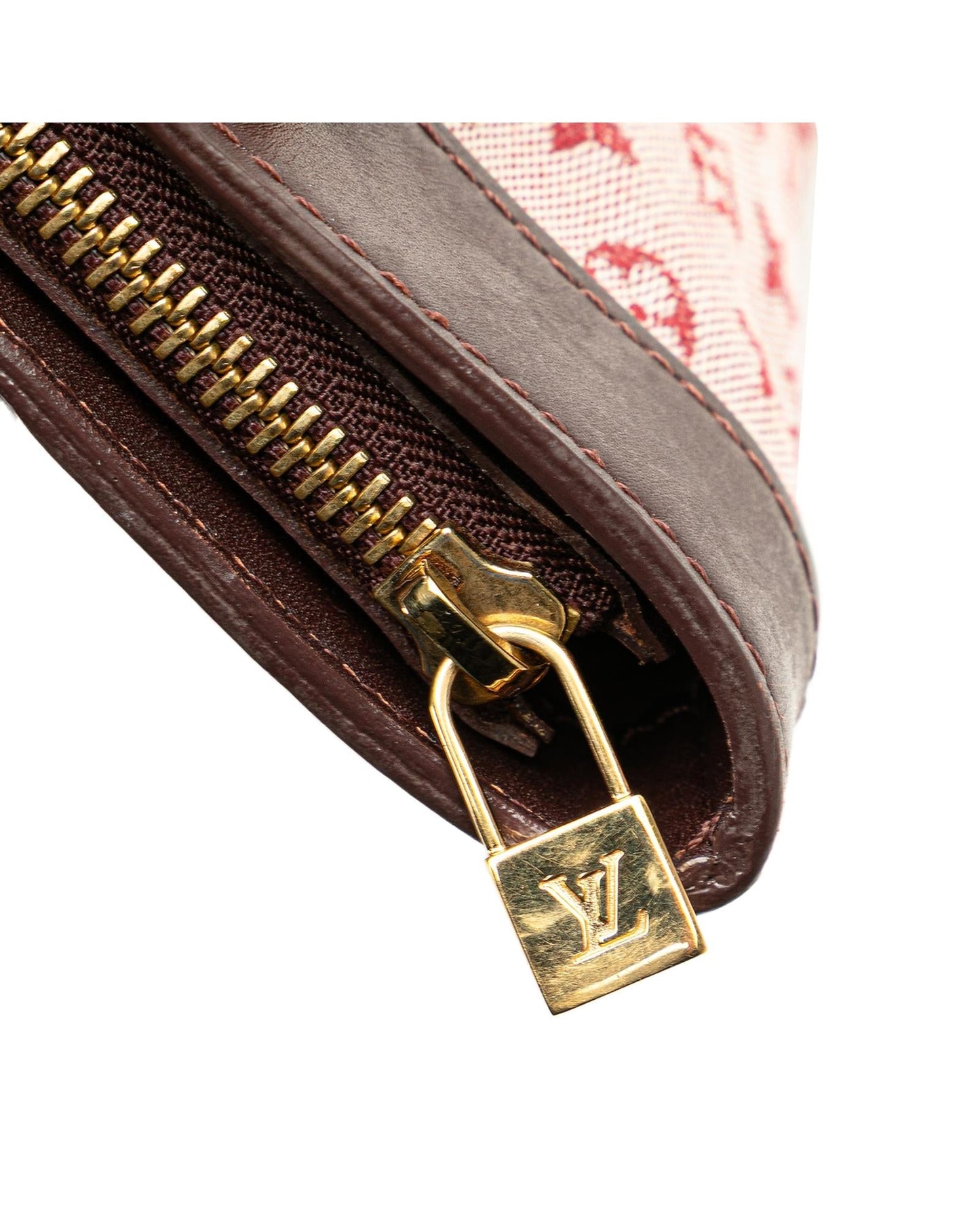 Monogram Canvas Lucille PM with Leather Trim and Top Zip Closure