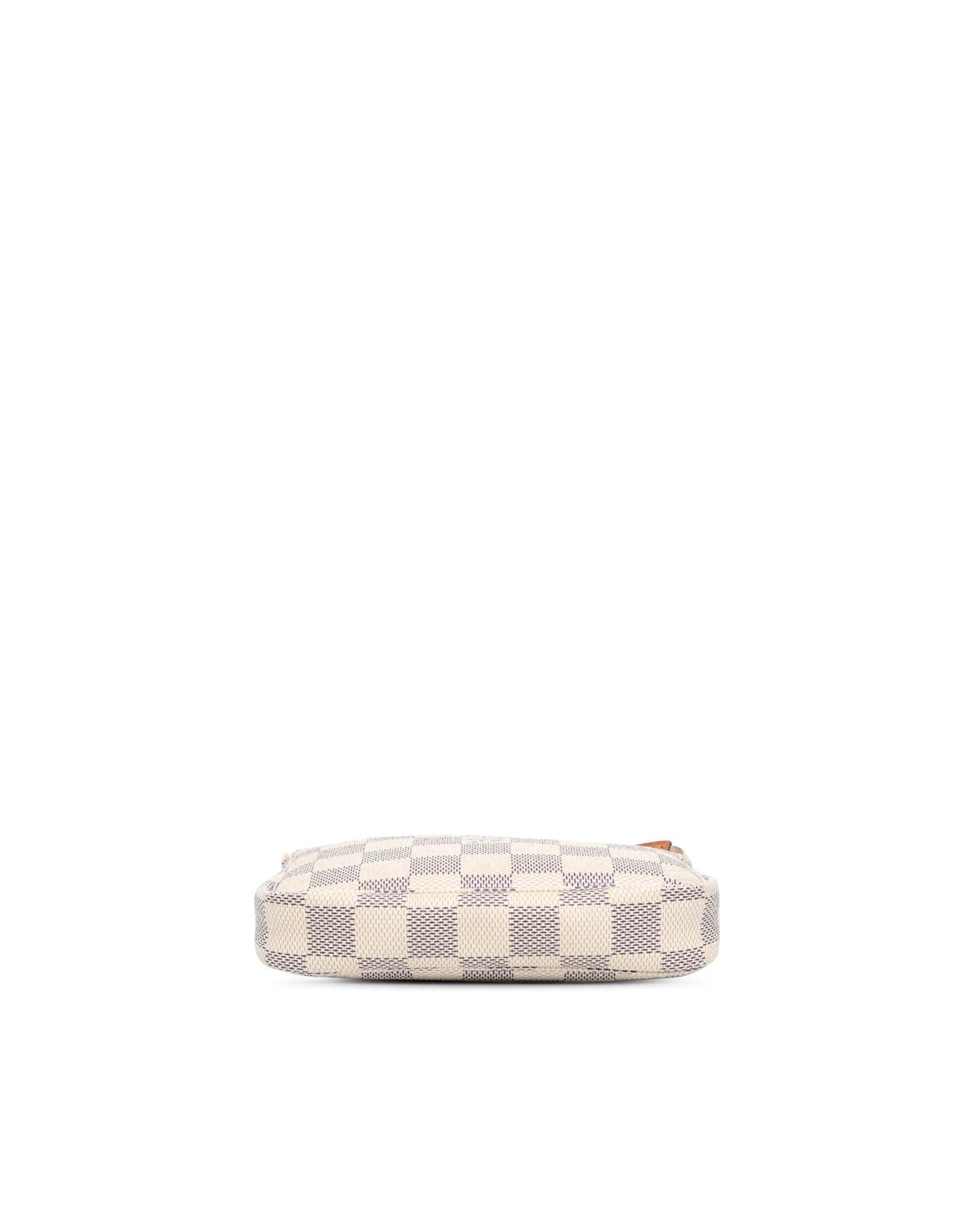 Damier Azur Canvas Mini Pochette with Detachable Chain Strap