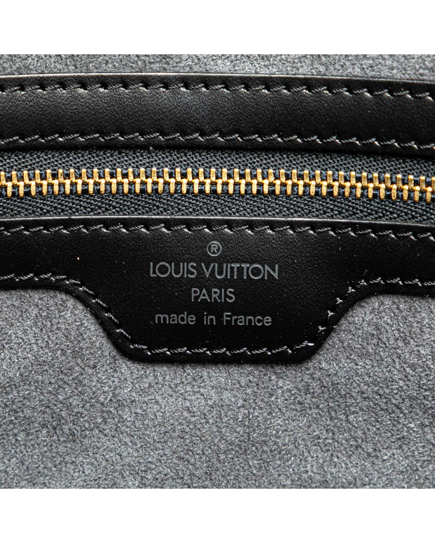 Epi Leather Tote with Top Zip and Interior Pocket