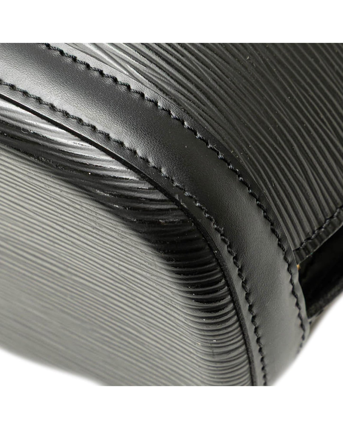 Epi Leather Tote with Top Zip and Interior Pocket