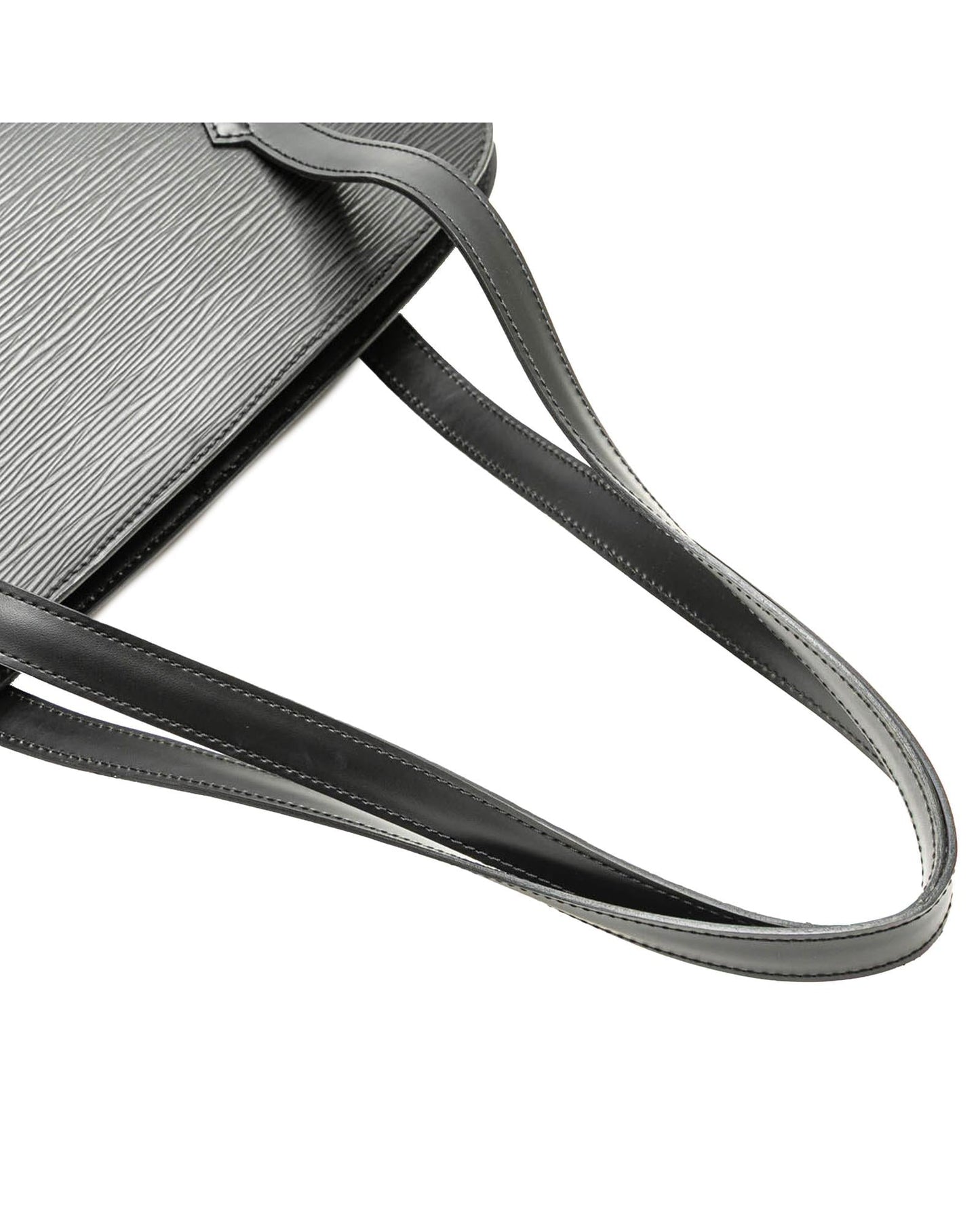 Epi Leather Tote with Top Zip and Interior Pocket