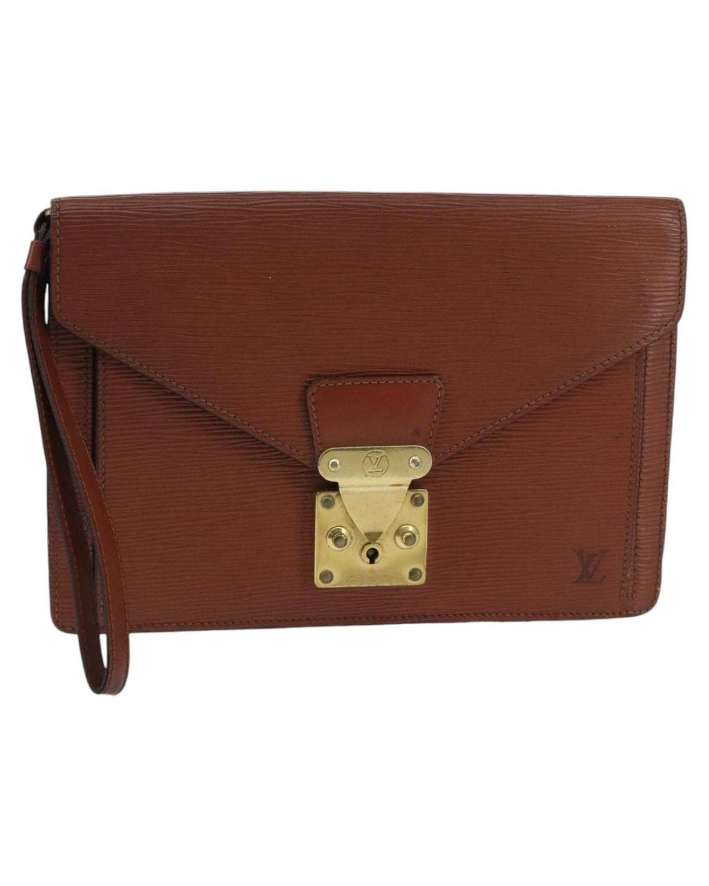 Epi Leather Dragonne Hand Bag with Zip Pocket