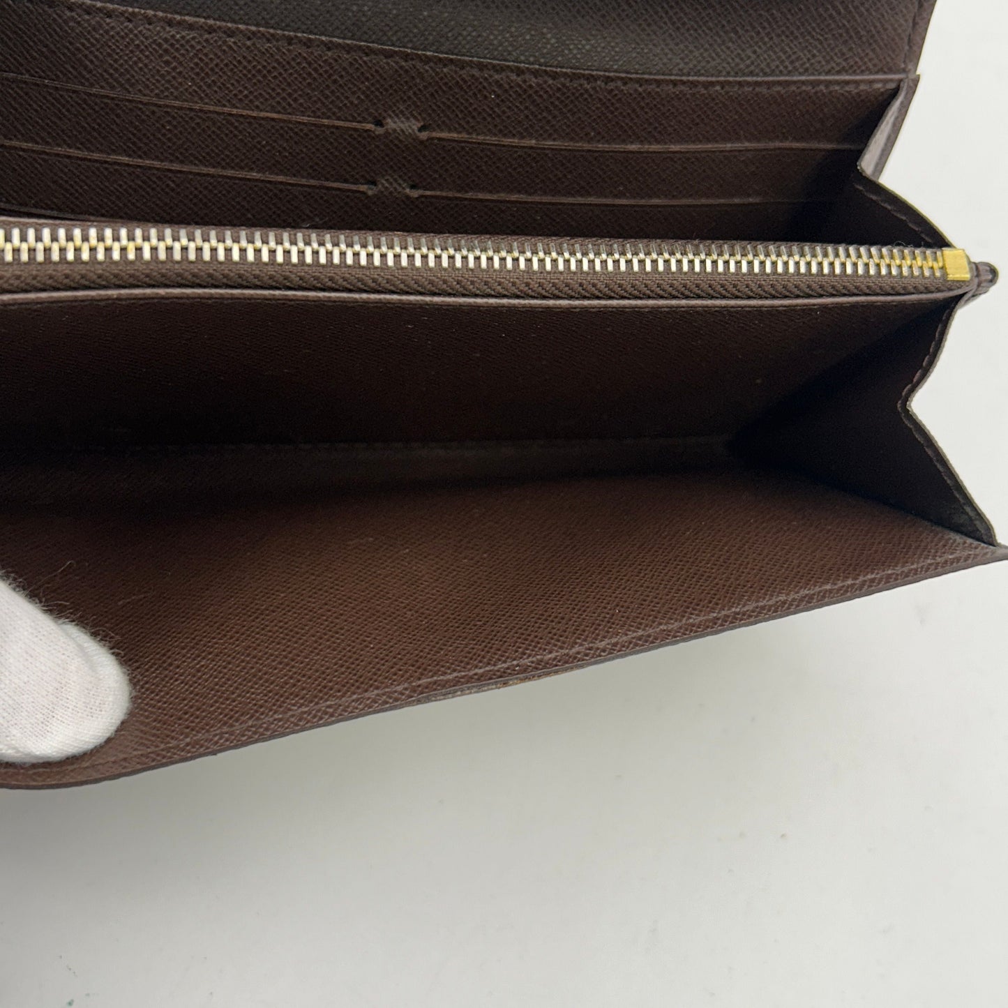 LOUIS VUITTON Damier Ebene Sarah Wallet 2101218423990
