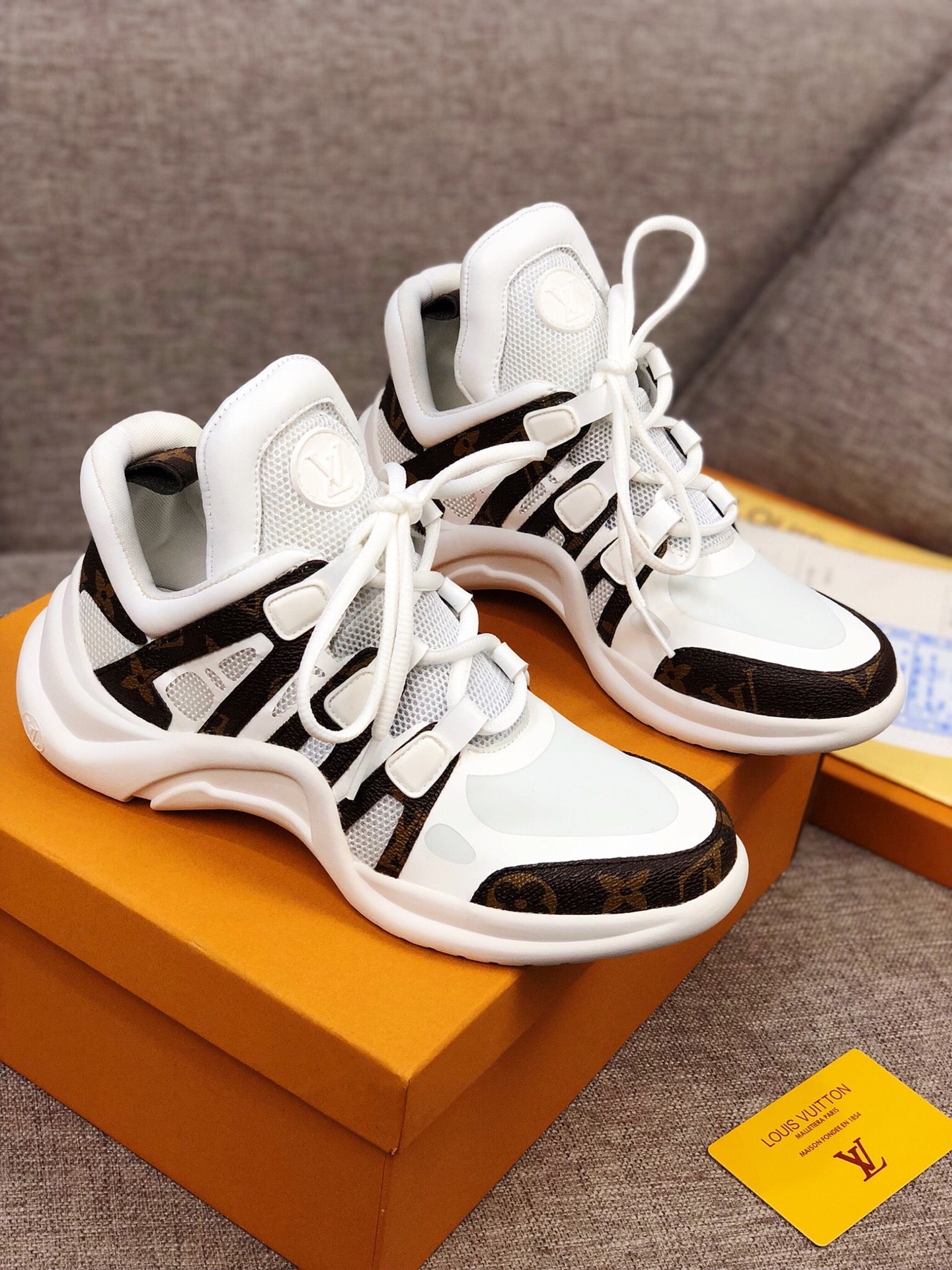 GLM - LUV Archlight White Brown Sneaker