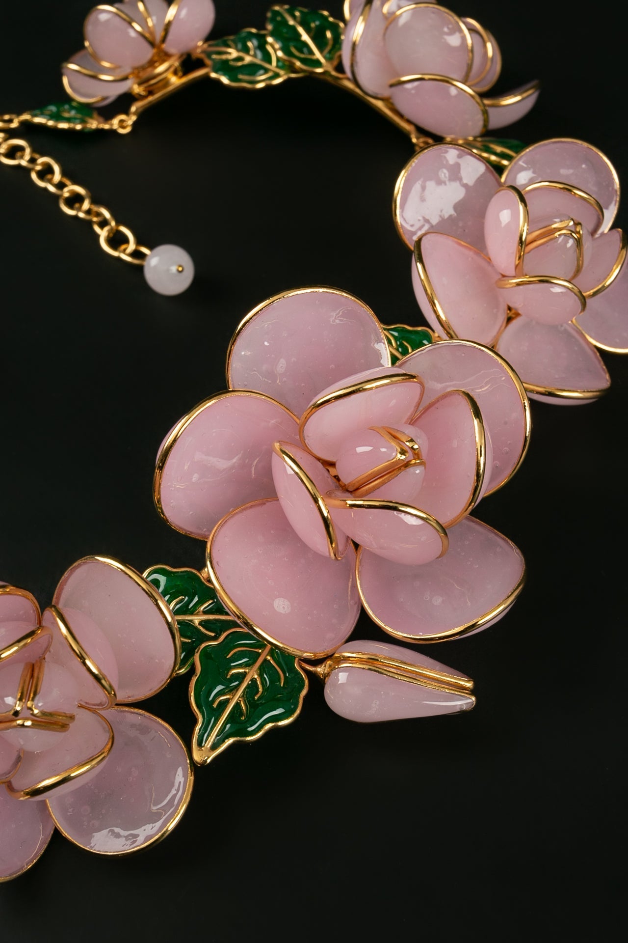 Collier en pÃƒÆ’Ã‚Â¢te de verre rose Augustine