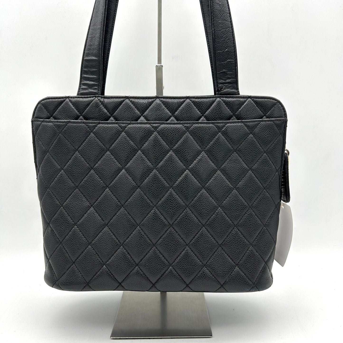 Pre-owned CHANEL Brown Lambskin Large Tote With Coco Mark Enamel WD332310