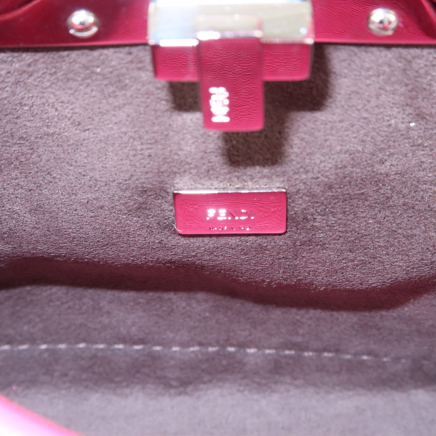 FENDI Leather Micro Peekaboo 2Way Bag Hand Bag Pink 8M0355