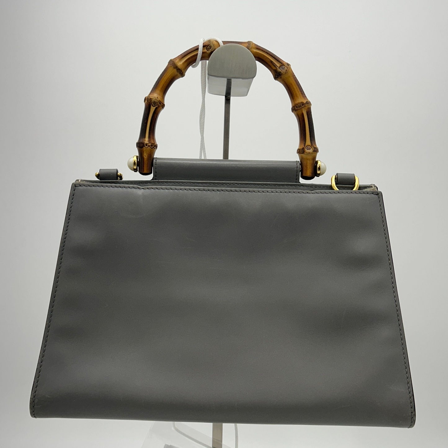 Gucci Bamboo Nymphaea Leather Satchel LA23314