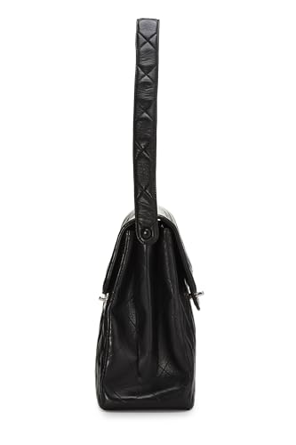 Chanel,  Black Quilted Lambskin Double Sided Tall, Black