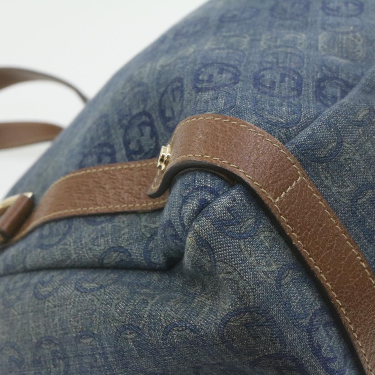 GUCCI Interlocking Boston Bag Canvas Blue 130736493492 21337