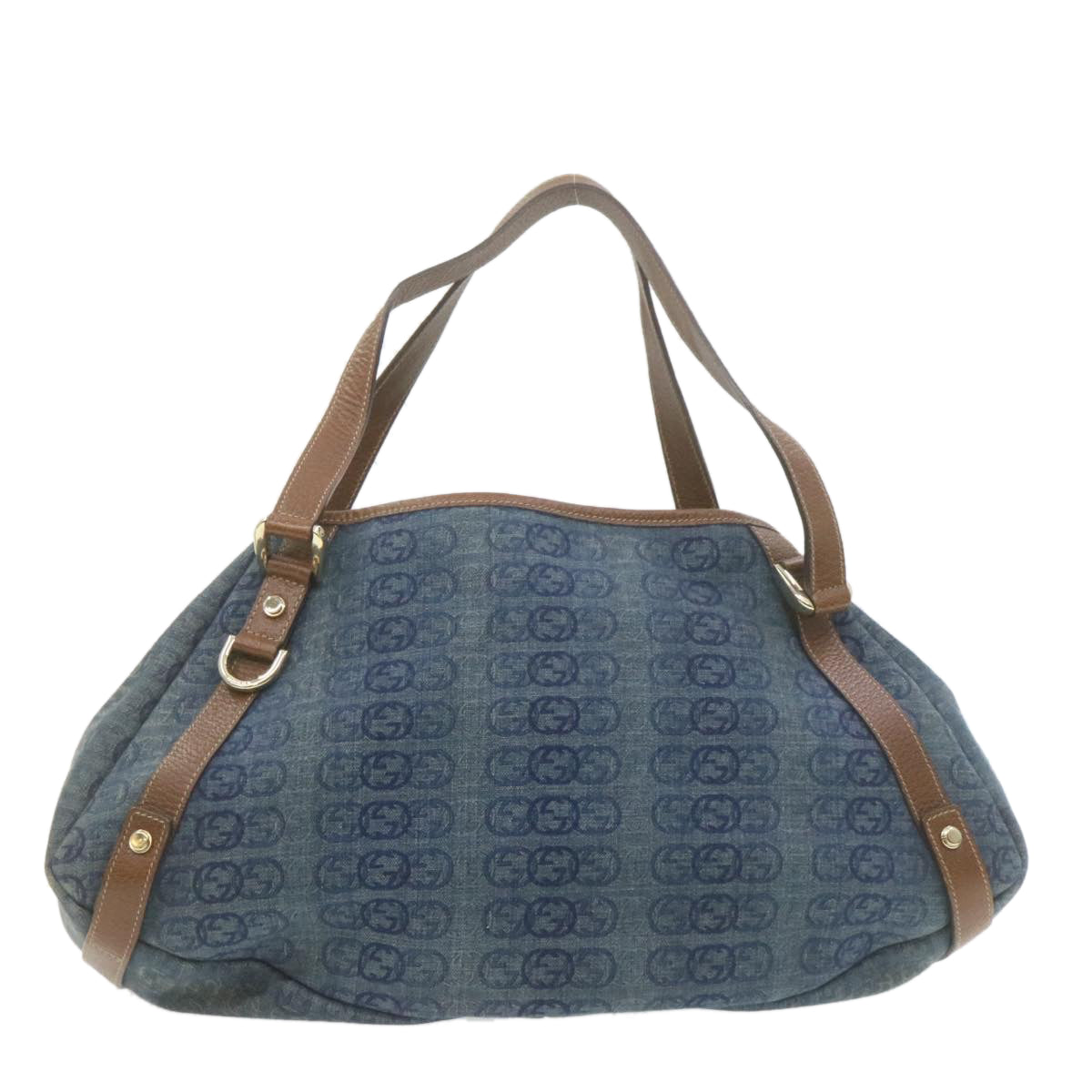 GUCCI Interlocking Boston Bag Canvas Blue 130736493492 21337