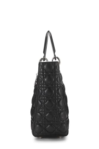 Dior,  Black Cannage Quilted Lambskin Lady Dior Large, Black