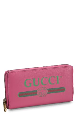 Gucci,  Pink Leather Logo Wallet, Pink