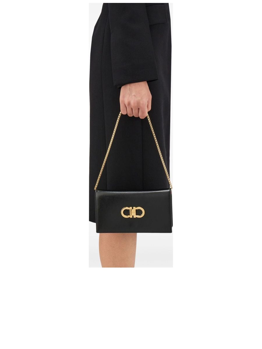 Gancini Plaque Clutch Bag