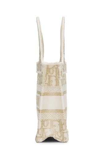 Dior,  Gold Embroidered Canvas Book Tote Mini, Gold