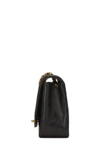 Chanel,  Black Quilted Lambskin Diana Flap Medium, Black