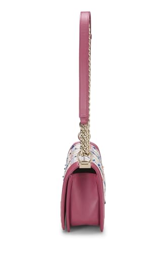 Chanel,  Pink & Multicolored Tweed Boy Bag Medium, Pink