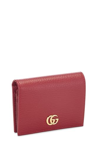 Gucci,  Red Leather GG Marmont Card Cse, Red