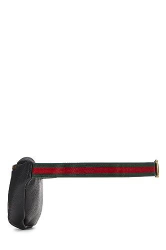 Gucci,  Black Leather Logo Printed Belt Bag Small, Black