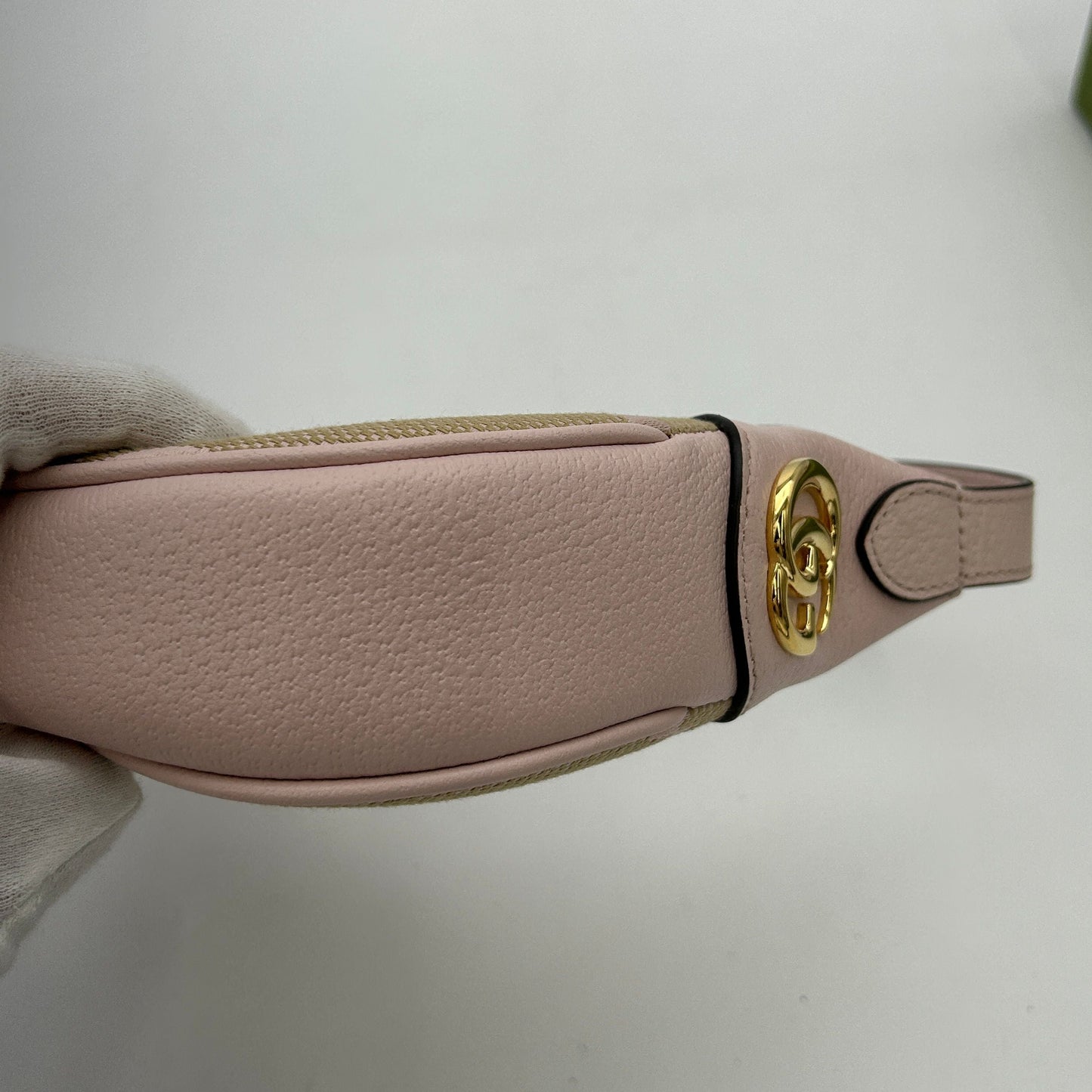 GUCCI Ophidia GG Canvas Leather Pink Mini Bag gu9990bd