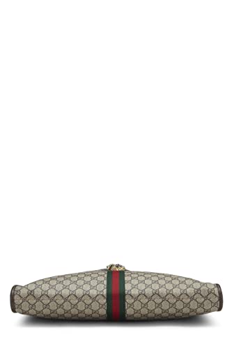 Gucci,  Brown Original GG Supreme Canvas Web Rajah Tote Large, Brown