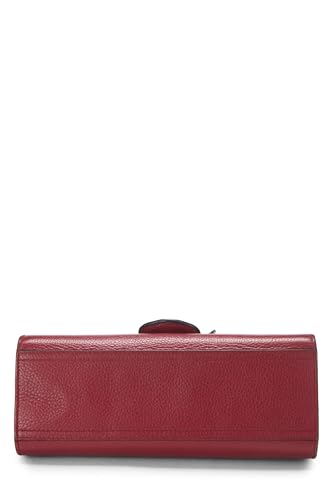Gucci,  Red Leather GG Marmont Top Handle Flap Bag Mini, Red