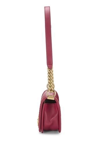 Chanel,  Pink Quilted Lambskin Chain Around Boy Bag Small, Pink
