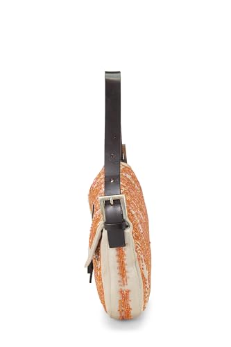 Fendi,  Orange Beaded Satin Baguette, Orange