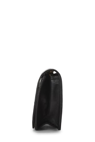 Chanel,  Black Quilted Lambskin Snap Full Flap Small, Black