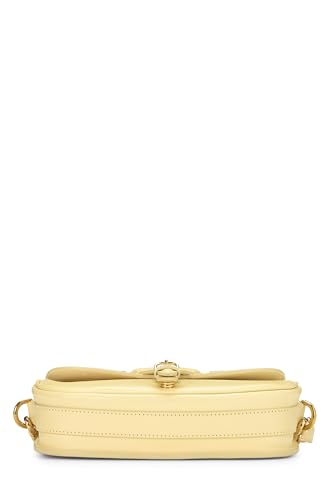 Dior,  Yellow Calfskin Bobby Flap East West, Yellow