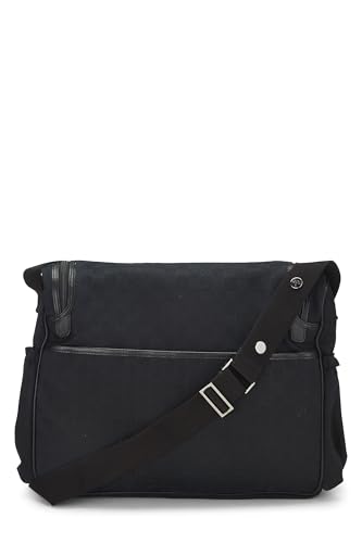 Gucci,  Black Original GG Canvas Diaper Bag, Black