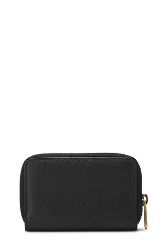 Gucci,  Black Leather Logo Compact Wallet, Black