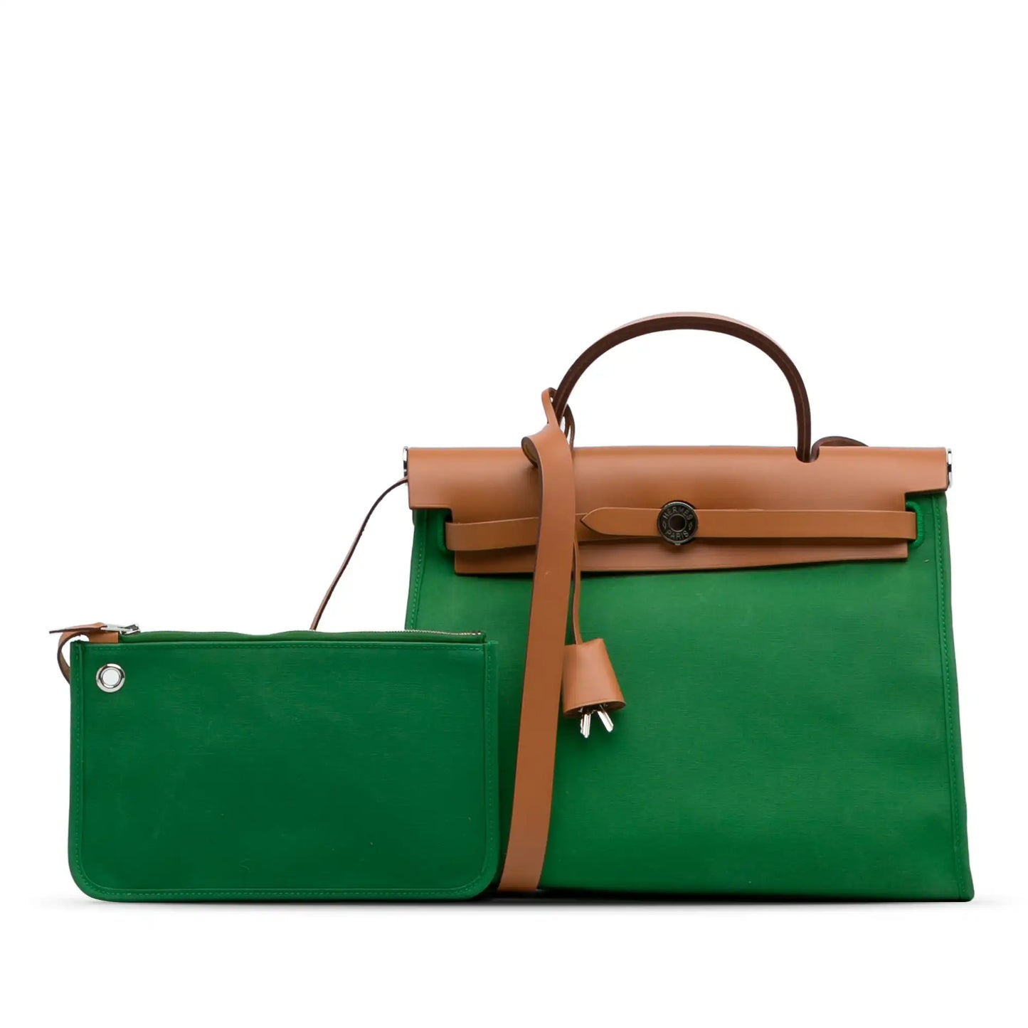 HermÃƒÆ’Ã‚Â¨s Herbag Zip 31 Green Toile Palladium