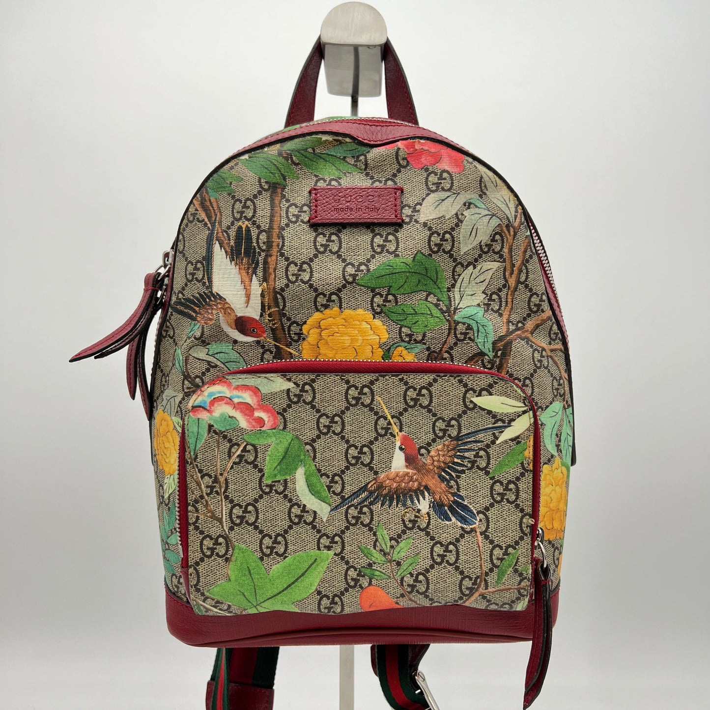 GUCCI Red GG Supreme Canvas Tian Eden Backpack Small LA26013