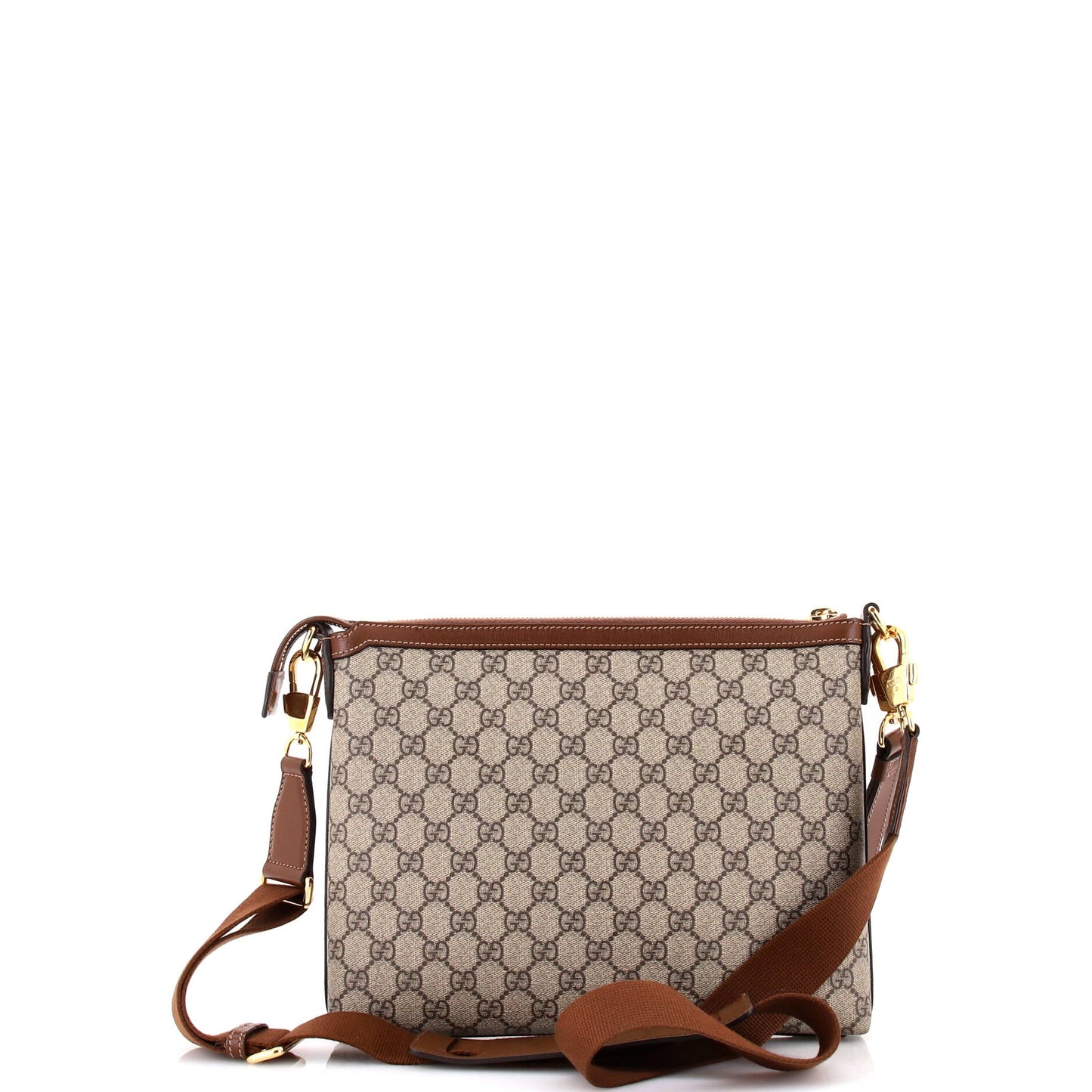 Interlocking G Patch Wristlet Messenger Bag GG Coated Canvas Small