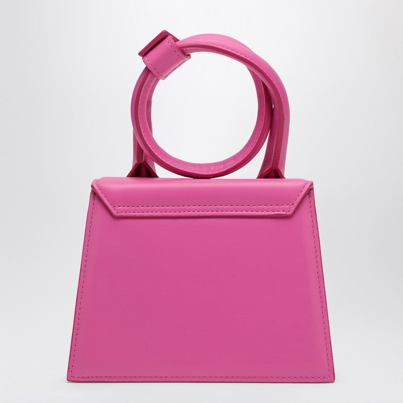 Jacquemus Le Chiquito Noeud Neon Pink Leather Bag Women