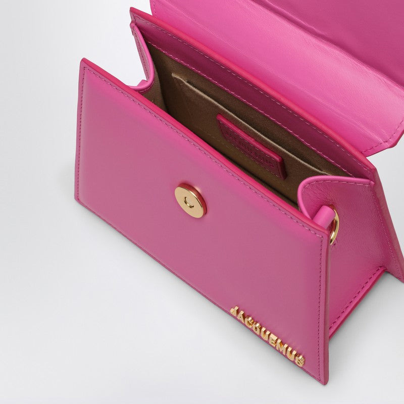 Jacquemus Le Chiquito Noeud Neon Pink Leather Bag Women
