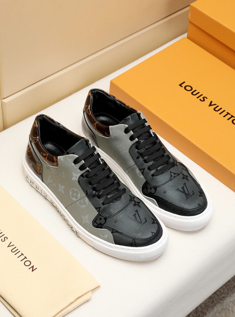 GLM - LUV GLMnogram Denim Brown And Gray Sneaker