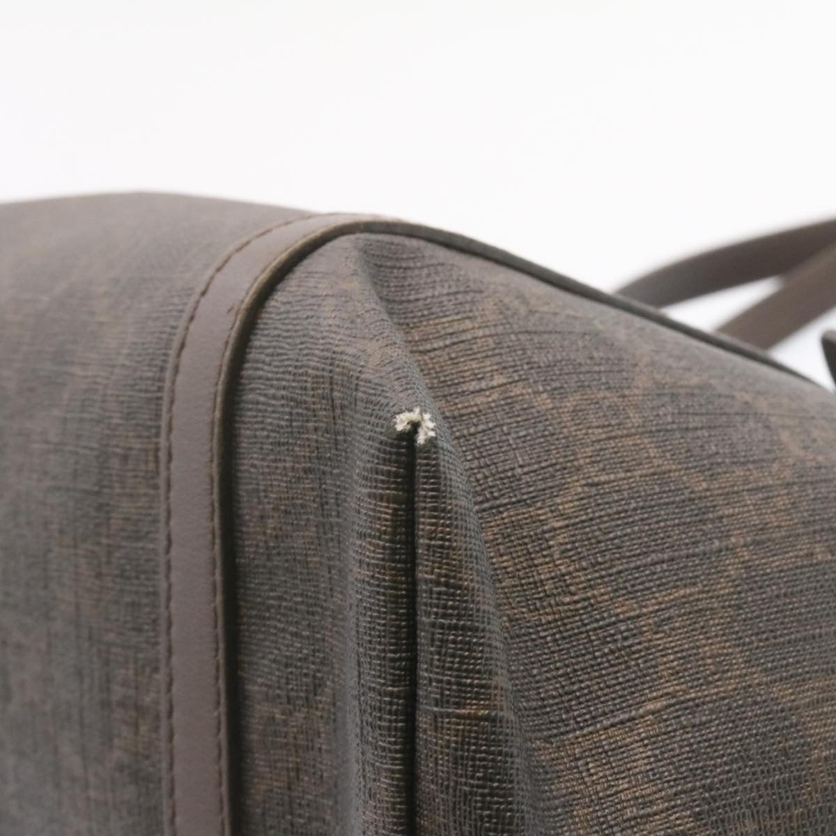 GUCCI GG Canvas Tote Bag PVC Leather Brown 336776 23085