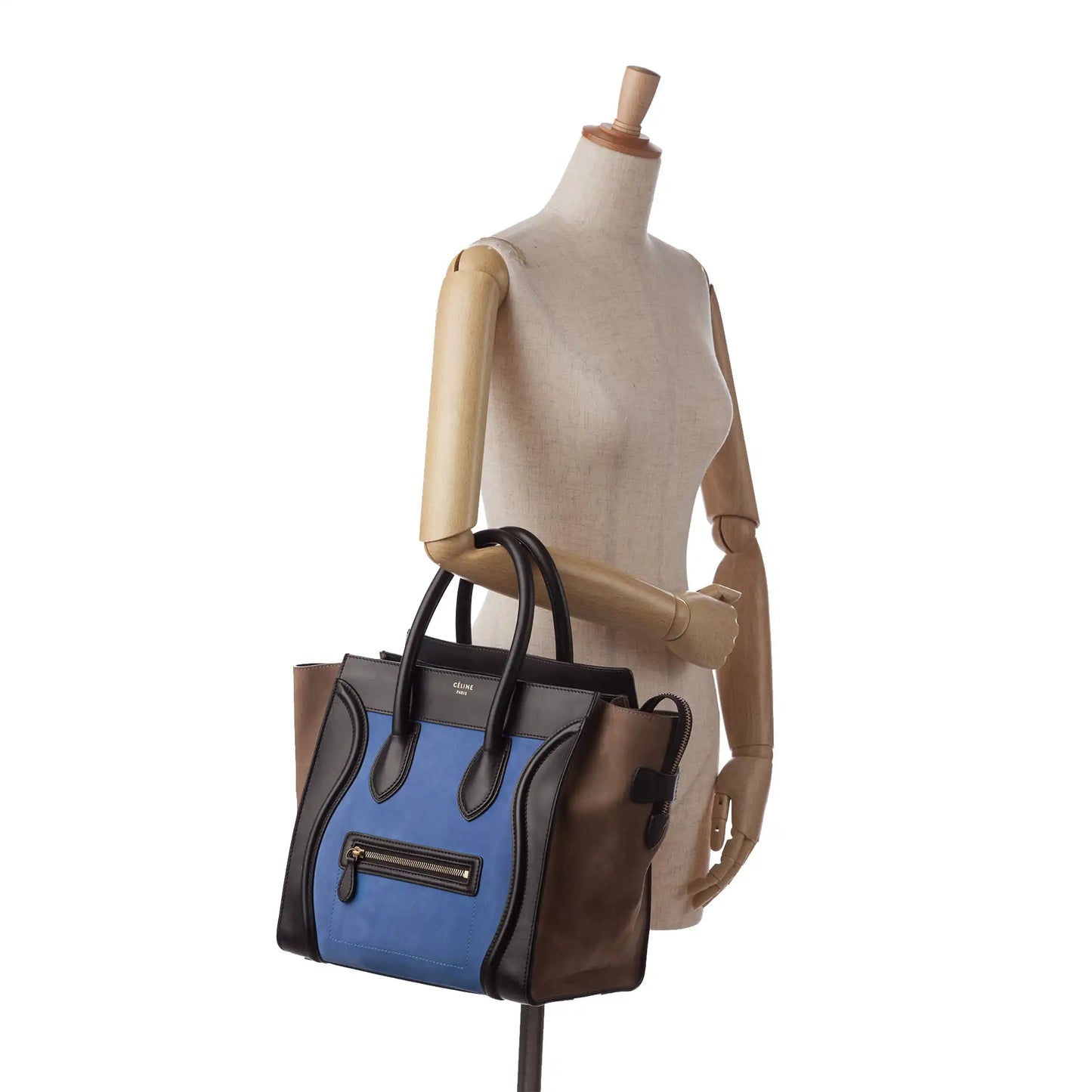 Celine Luggage Mini Tricolor Handbag