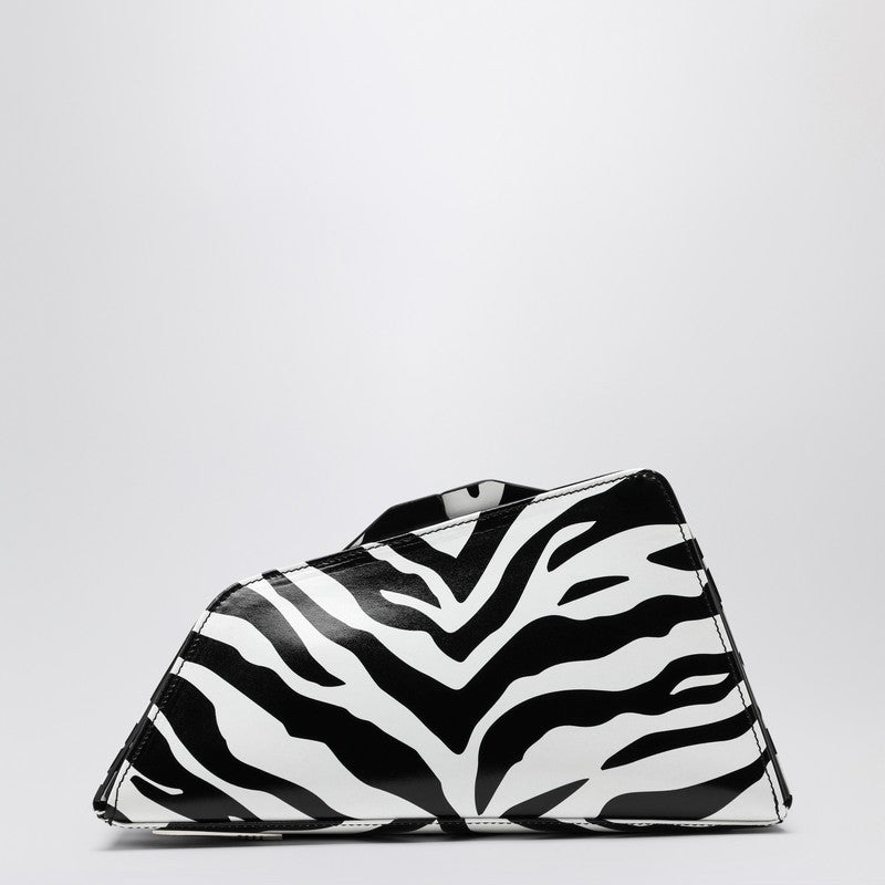 The Attico 8.30Pm White/Black Clutch With Zembra Leather Print Women