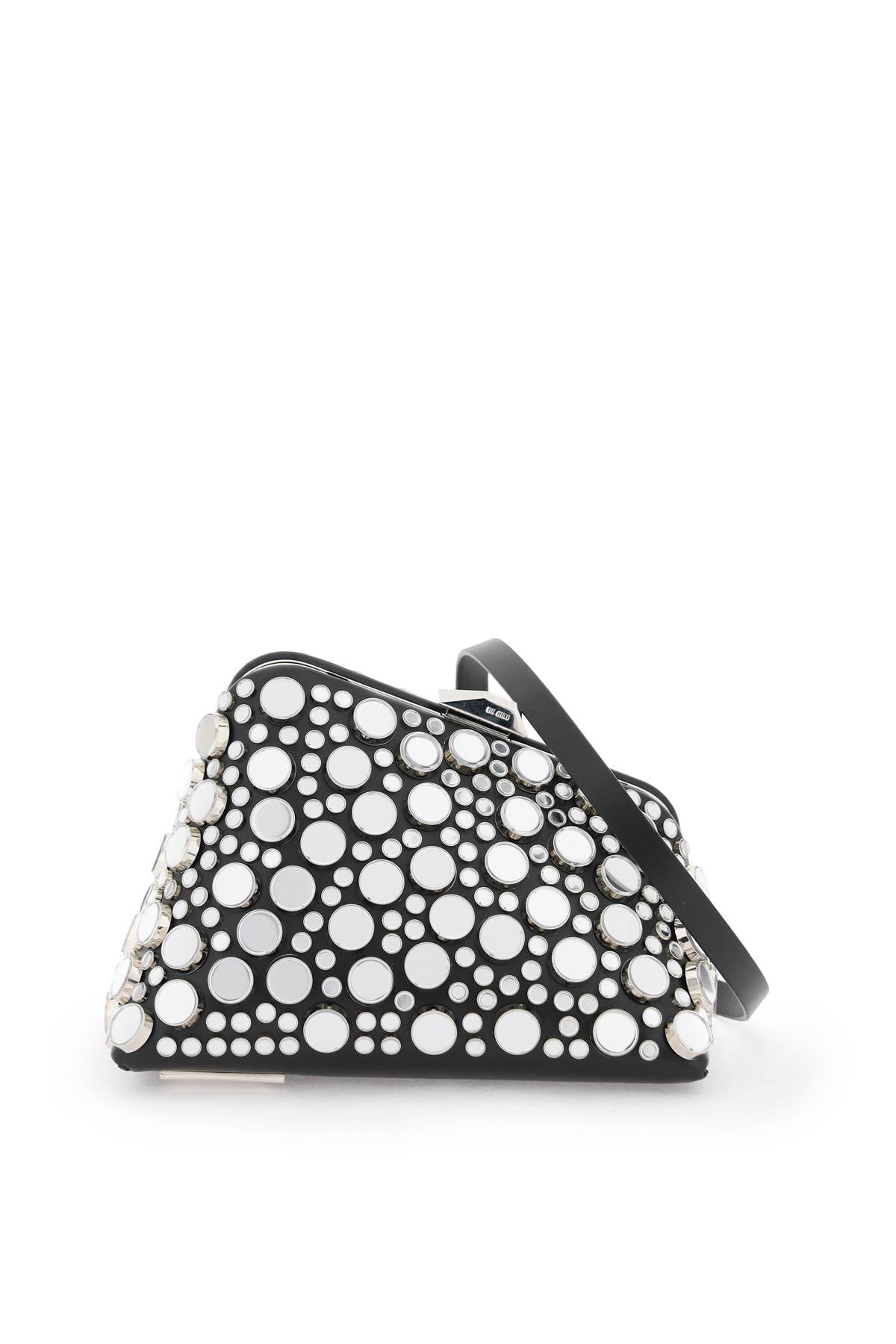 The Attico Mini Midnight Clutch With Mirrored Studs Women