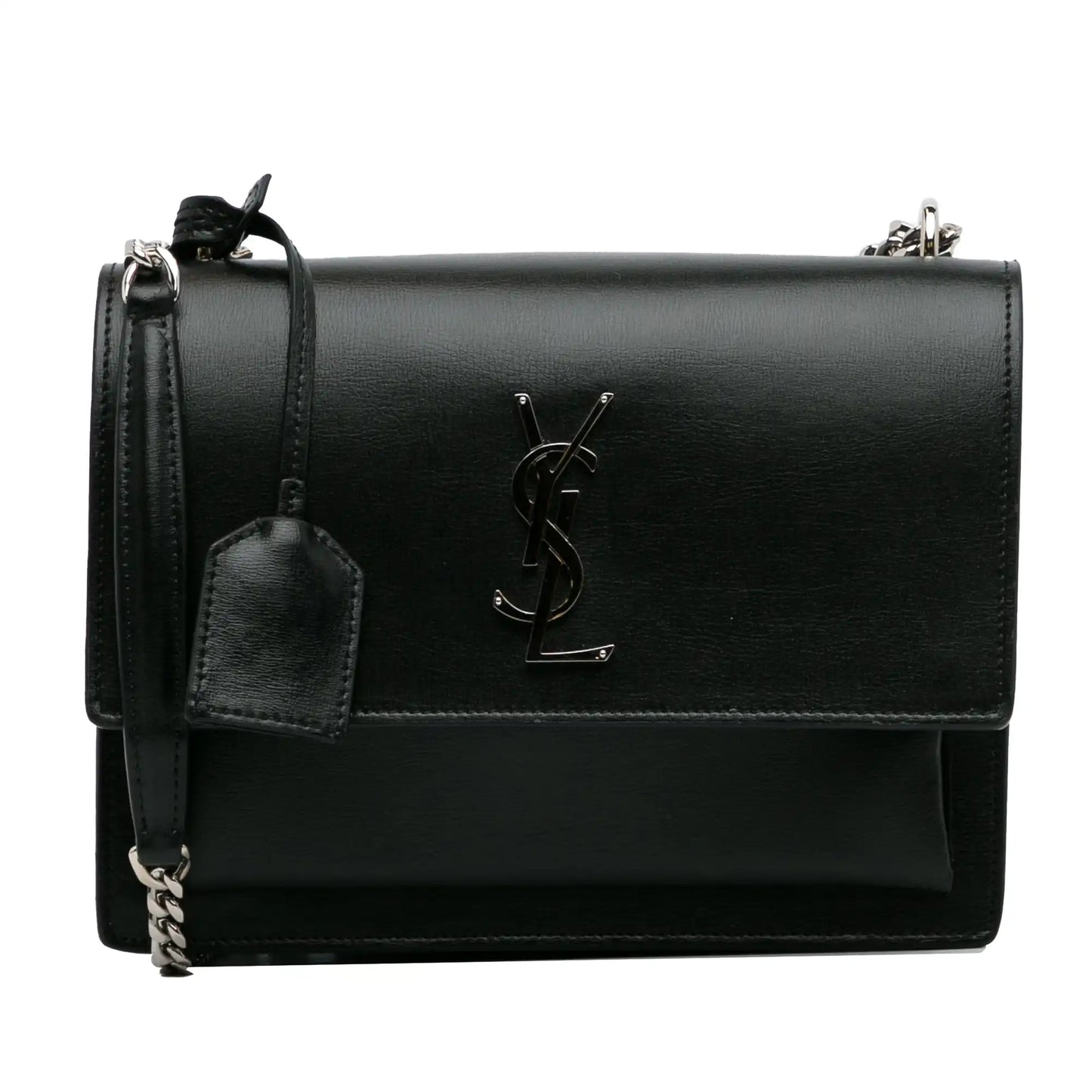Yves Saint Laurent Sunset Medium Black Calfskin