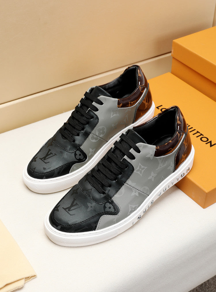 GLM - LUV GLMnogram Denim Brown And Gray Sneaker