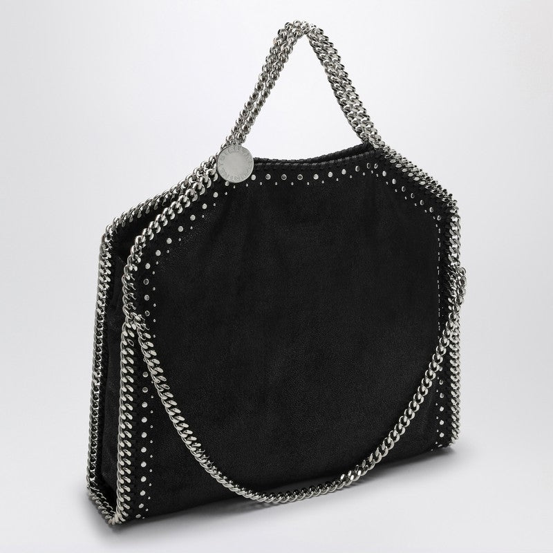 Stella Mccartney Black Falabella Fold Over Bag With Studs Women