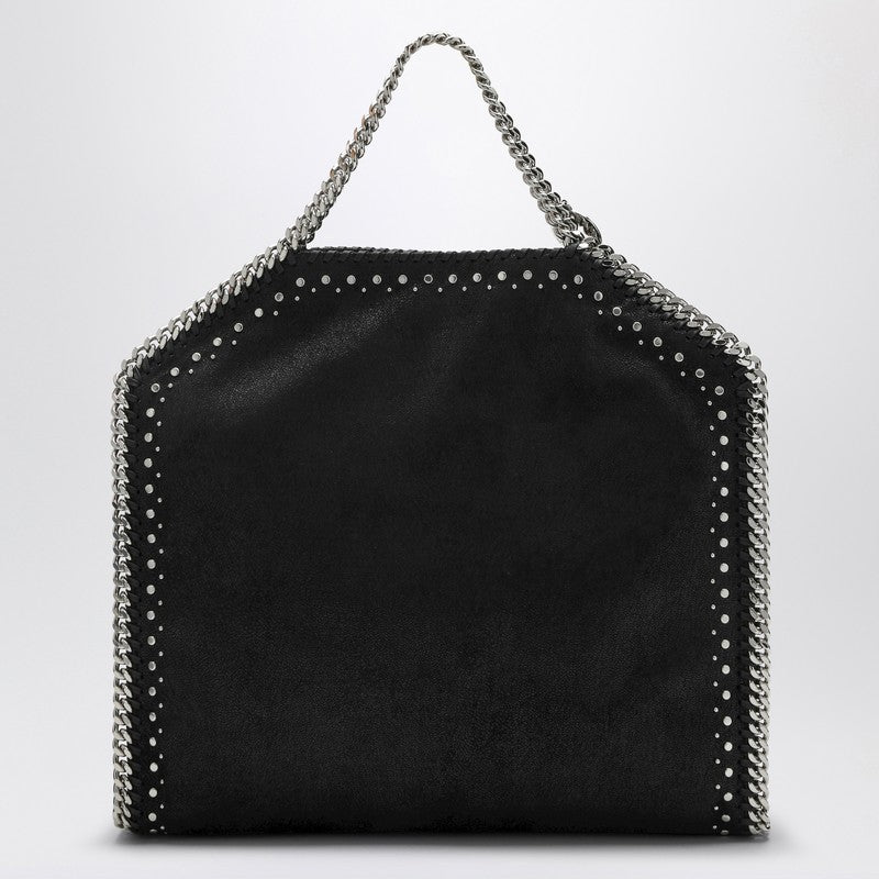 Stella Mccartney Black Falabella Fold Over Bag With Studs Women