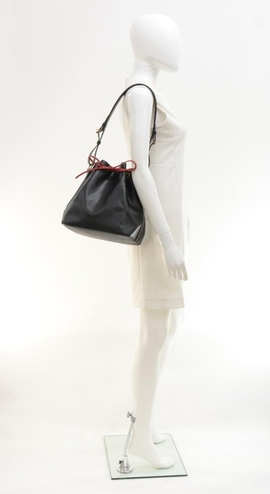 Louis Vuitto Petit Noe Black Epi Leather Bag
