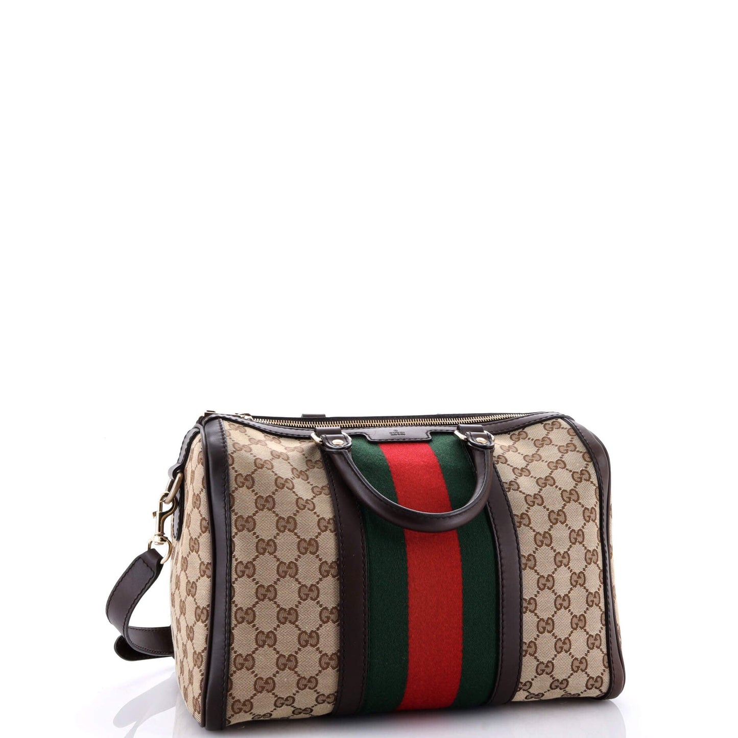 Vintage Web Boston Bag GG Canvas Medium
